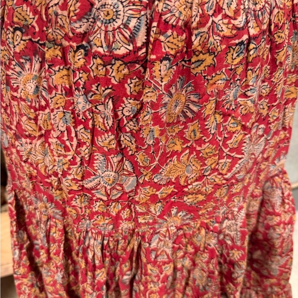 Bohemian Floral Red Skirt - Picture 2 of 7